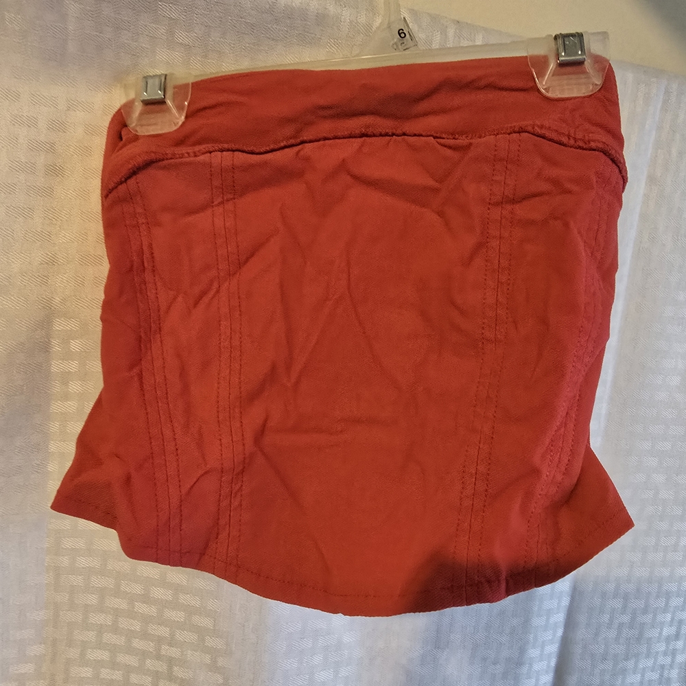 Wild Fable Red Ruched Pencil Mini Skirt